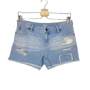 White Cuffed Denim Jean Shorts FREE 